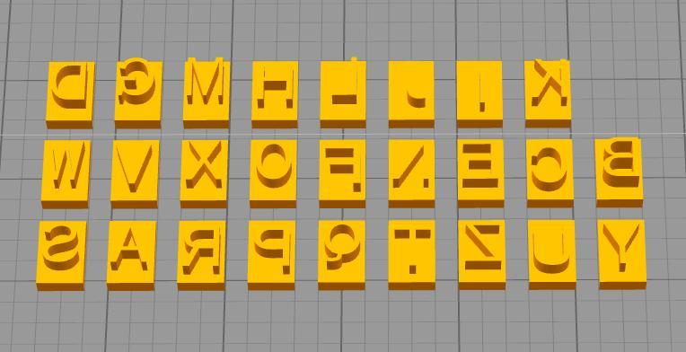 Franklin ghotic book letters stamps