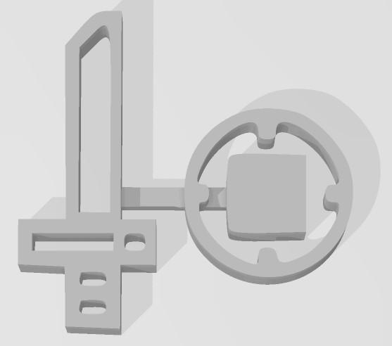 Monster Hunter Sword Shield Key Ring