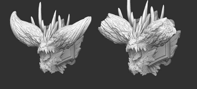Nergigante Bust - Fan Art