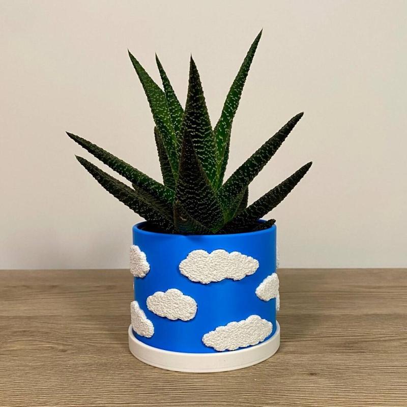 Cloudy Plant Pot | 3D Printable STL File