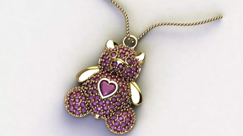 bear necklace pendant