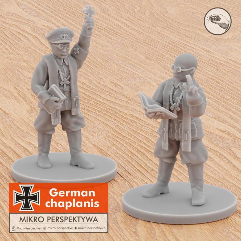 German Chaplain set 28mm supported
