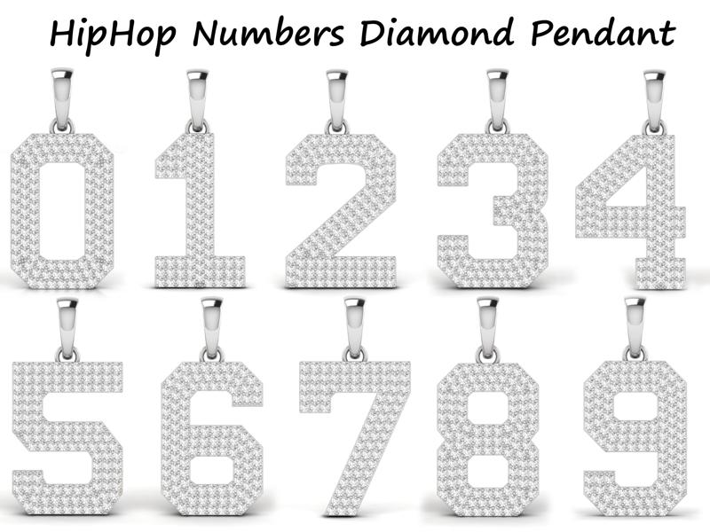 HipHop Numbers Diamond Pendant