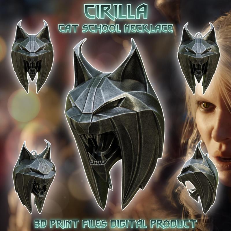 Fantasy Cirilla Lynx School Cosplay Medallion Necklace/Pendant The Witcher 4