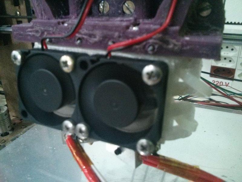 Hotend open support for double 30mm fans