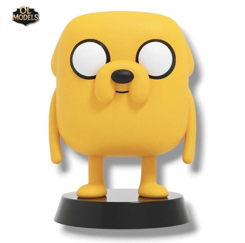 Jake the Dog Chibi Figure Adventure Time 3D Model