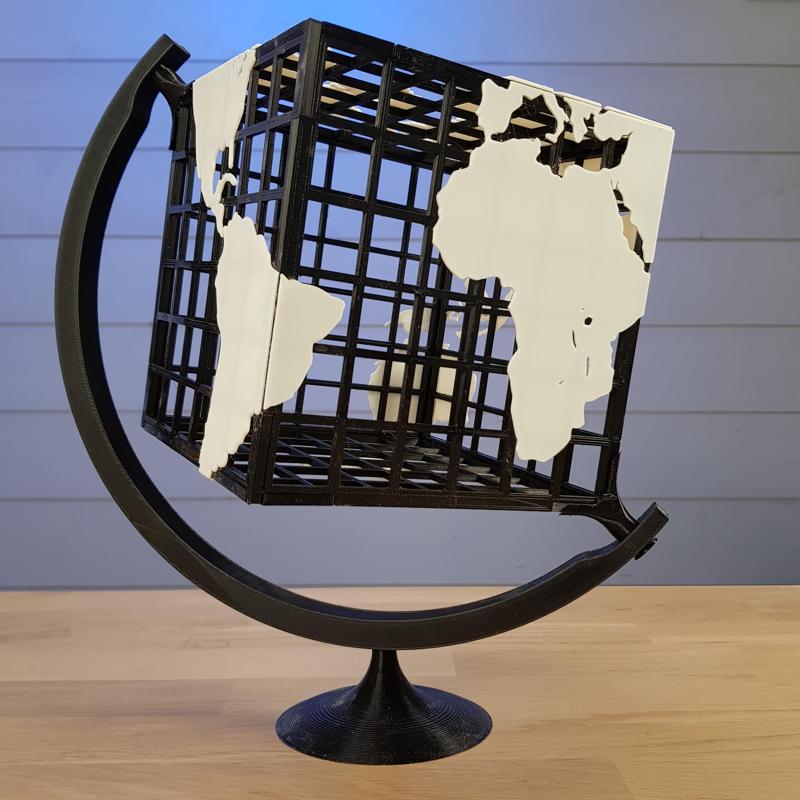 Cubic Earth Globe for Decoration