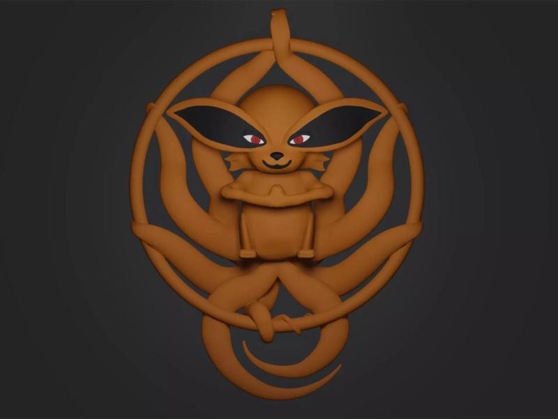 Naruto Kurama Pendant-necklace 3D print model