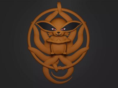 Naruto Kurama Pendant-necklace 3D print model