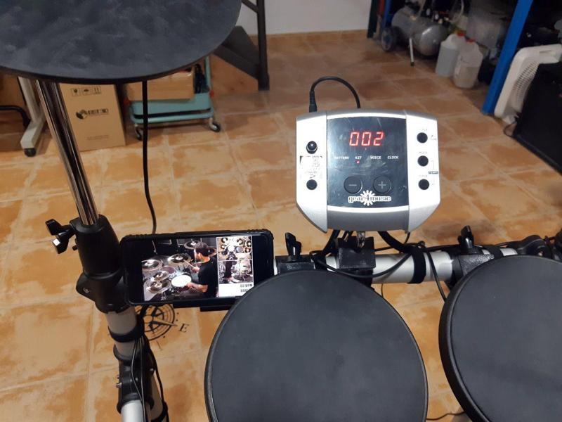 Drum kit phone holder
