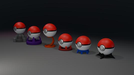 Free Pokeball Stands