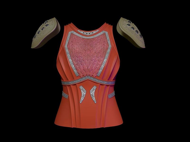 Rhaenys Targaryen Chest and Shoulder Armour 3d digital download