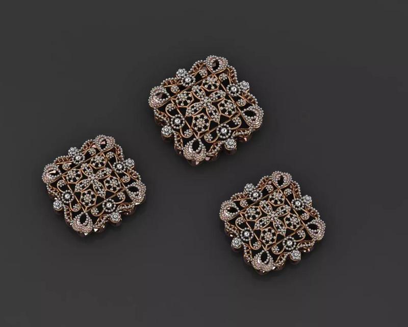 Flower Wire Mesh Ultra Vision Necklace Pendant Link