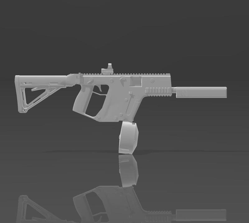 3D Printable Kriss Vector 9x19mm