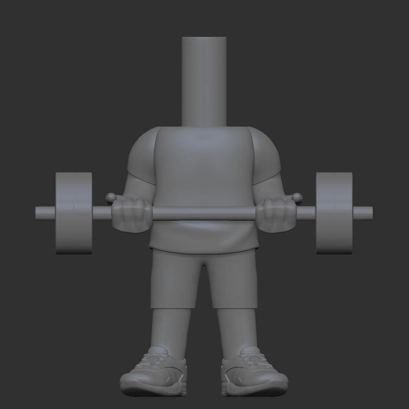 Funko Pop male lifting barbell gym fit