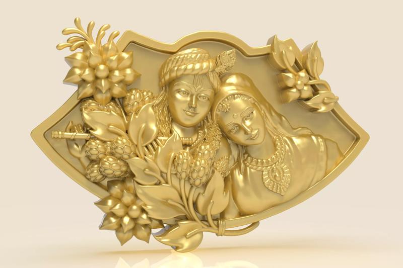 Radhakrishna Necklace stl file