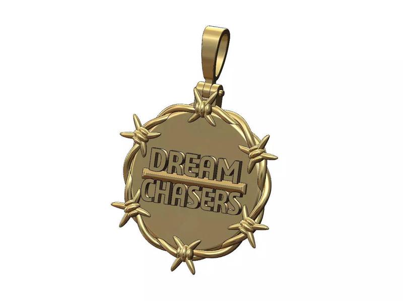 DC dream chasers barbwire pendant with bail