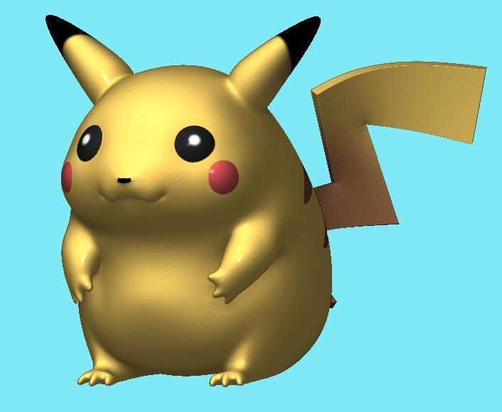 Pikachu 1996 3D print model