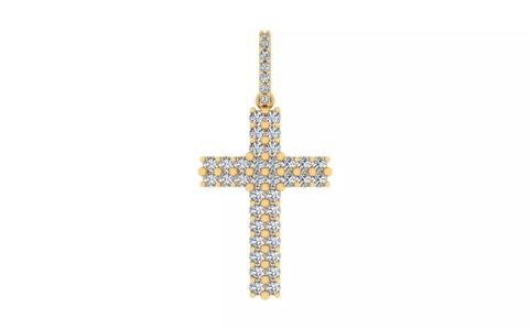Bold Diamond Cross Pendant