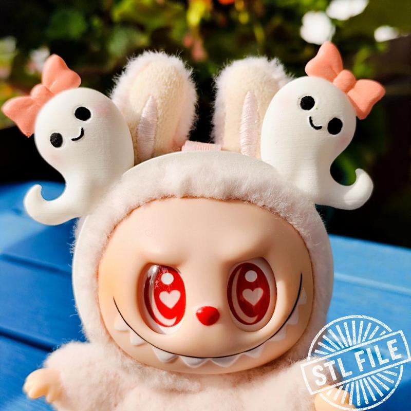 Cute Ghost headband for Labubu