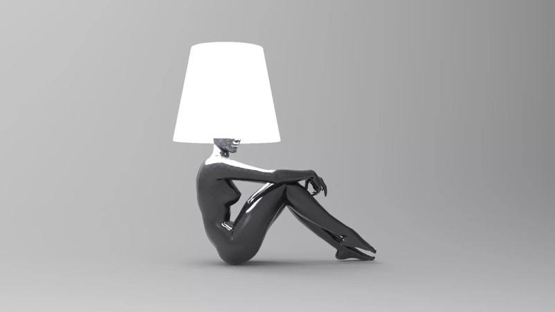 woman sculpture lamp