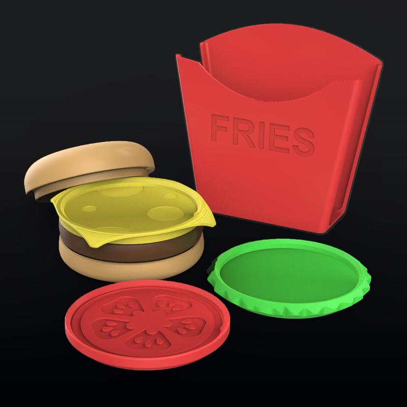 Burger Coaster Set - Stackable!