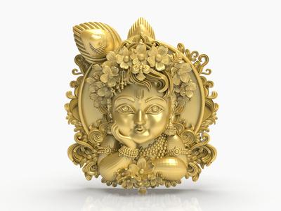Krishna face stl file-1