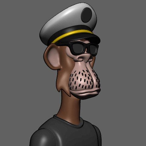 Bored Ape Bust - SEA CAPTAIN