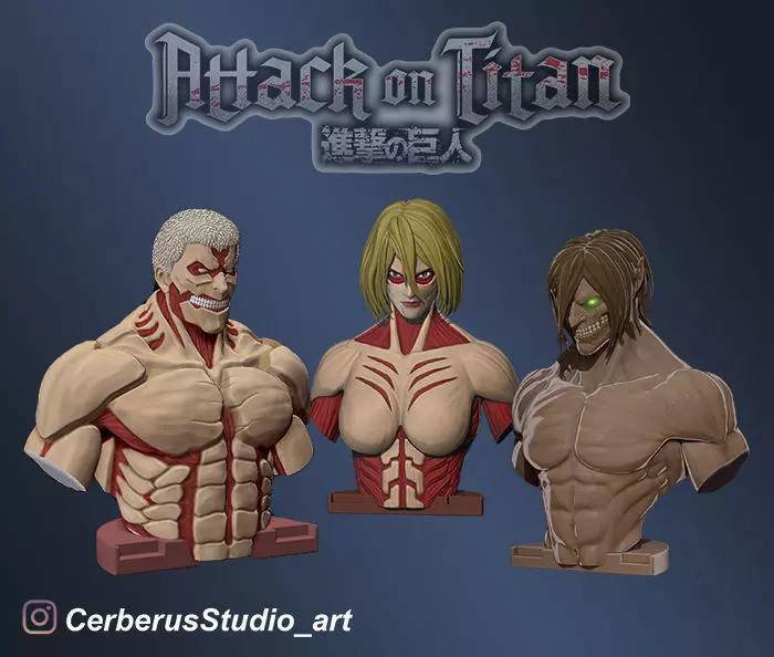 ATTACK ON TITAN - BUST PACK  - Titan ataque-Blindado- Femenino