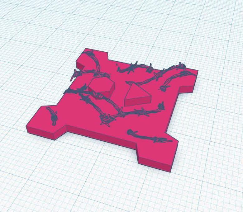 TOKEN BARBWIRE 6 SIEGE THE BOARD GAME