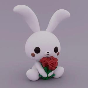 rabbit with Flower
