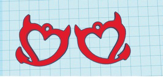 Devil earring - Devil girl earrings