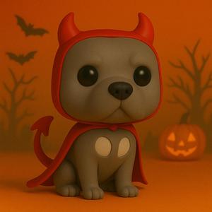Pit Bull Halloween Devil POP -STL