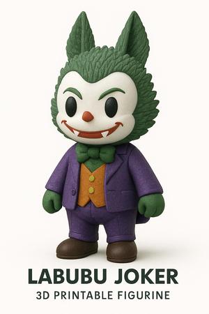 Labubu Joker - 3D Printable Fan Figurine (Batman Villain Edition)