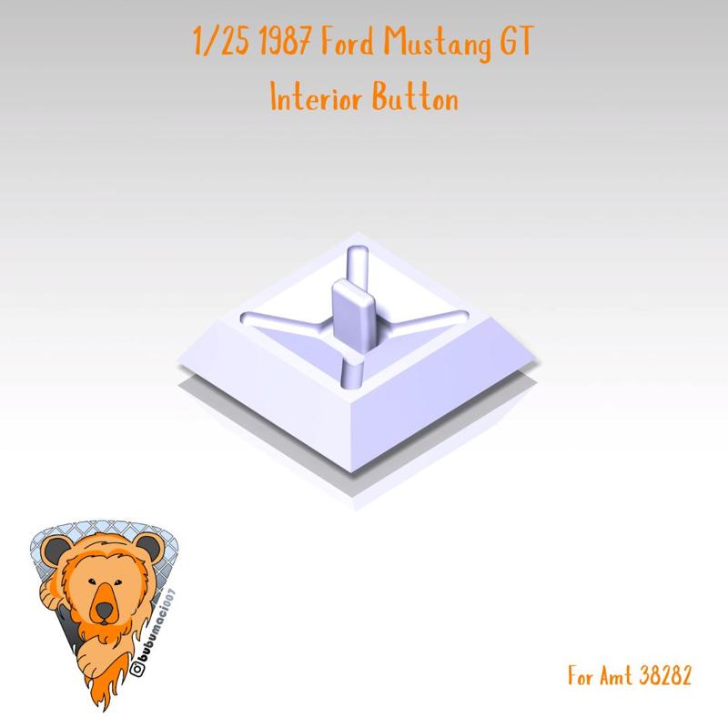 AMT 1/25 1987 Ford Mustang GT, interior button, upgrade part