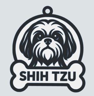 Shih Tzu - STL face keychain (2-color, 3 mm) | dog face keychain (2-color)