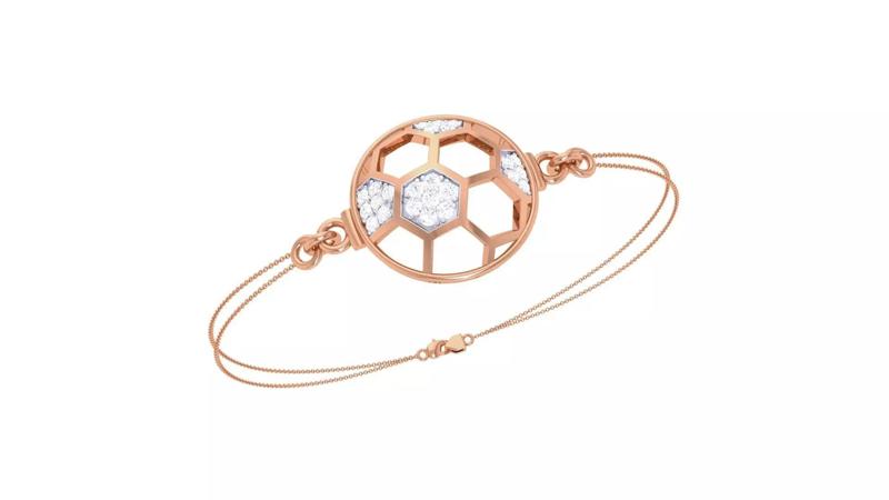 Football Women Light wt Diamond Bracelet 3dm stl obj gltf