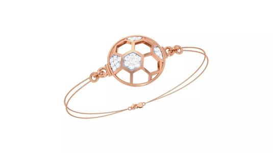 Football Women Light wt Diamond Bracelet 3dm stl obj gltf