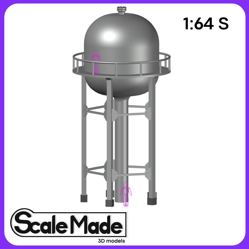 Modern Water Tower - S scale 1:64