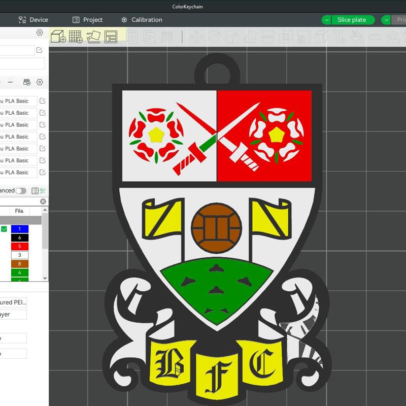 National League Barnet keychain badge color printable and renderable