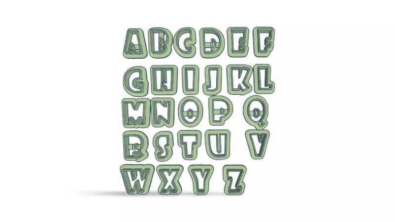 SET CORTANTES ABECEDARIO LETRAS ALFABETO ABC ROCK LETTERS