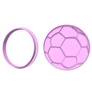 Soccer ball cutter cookie cutter stamp