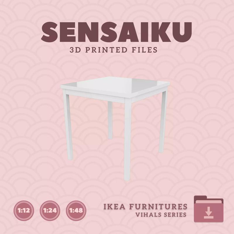 VIHALS Table 29 In for Miniature Dollhouse - IKEA - 3D Print