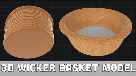 Wicker Basket  Rattan Basket Prop Handwoven Storage Container