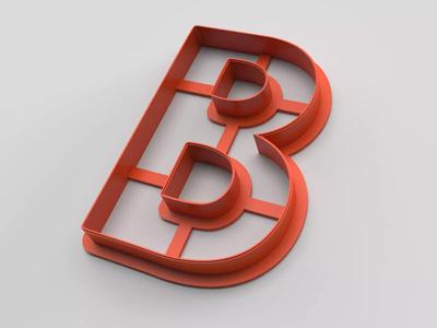 Cookie cutter - English alphabet - Letter B