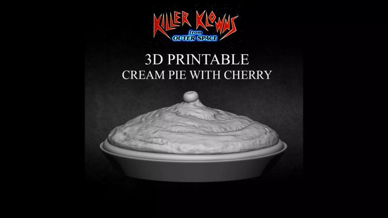3D PRINTABLE CREAM PIE WITH CHERRY KILLER KLOWNS