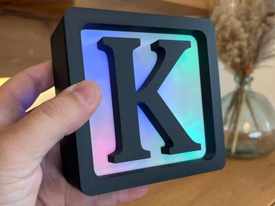 Lightbox K // Build words yourself, modular & LED