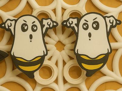 Halloween Boo Bees For Spider Web Wreath