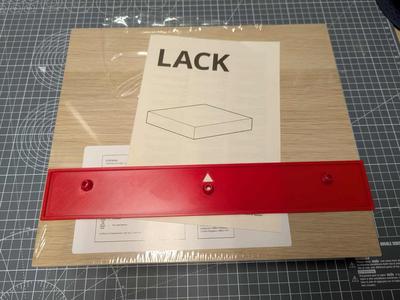 Ikea Lack shelf drill guide / jig