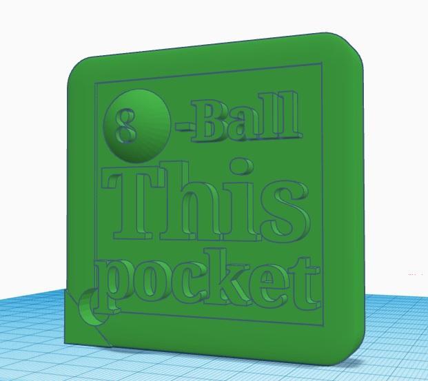 Square 8 Ball Pocket Marker